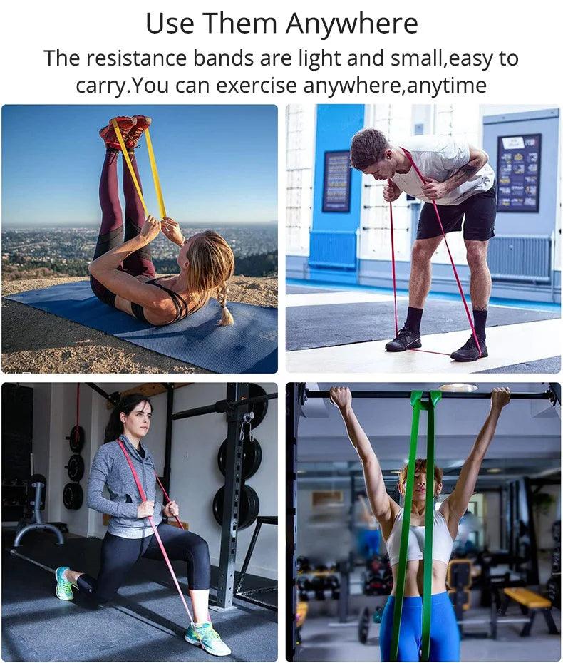 Resistance Band 20Cm Long Exercise Bands for Sports Pull Up Yoga Stretch Expander Loop Fitness Tape Training Elastic Rubber Gum