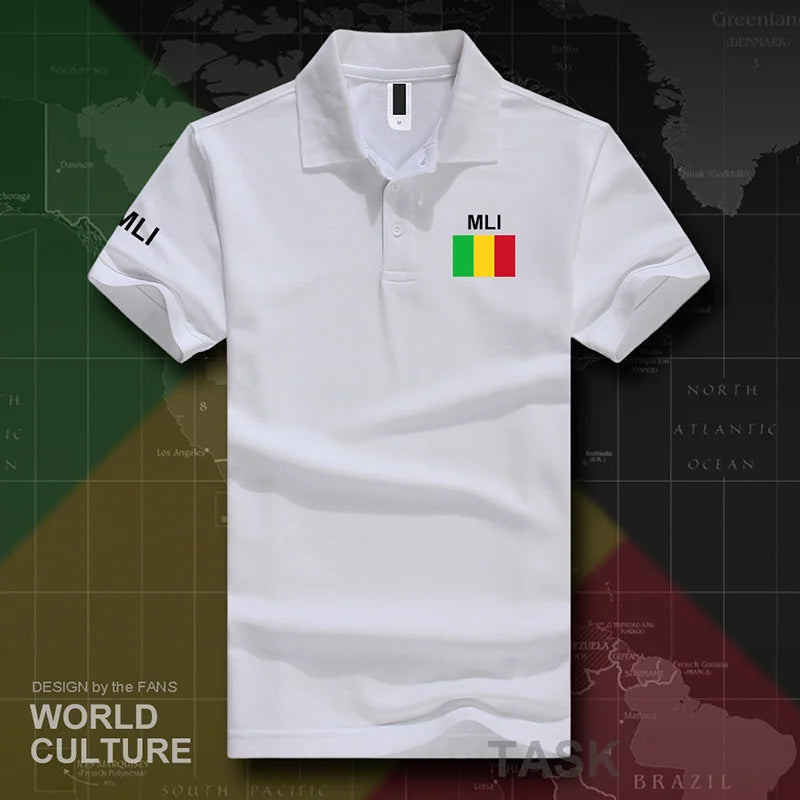 Republic of Mali polo shirts men short sleeve white brands printed for country 2017 cotton nation team flag new MLI Malian ML