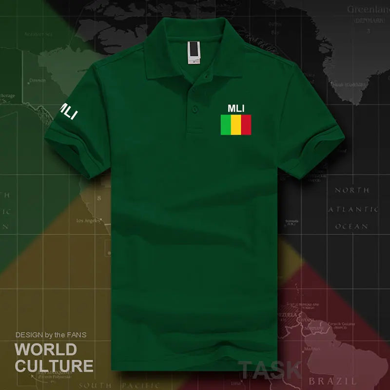 Republic of Mali polo shirts men short sleeve white brands printed for country 2017 cotton nation team flag new MLI Malian ML