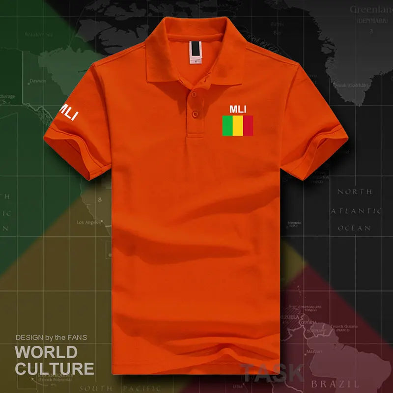 Republic of Mali polo shirts men short sleeve white brands printed for country 2017 cotton nation team flag new MLI Malian ML