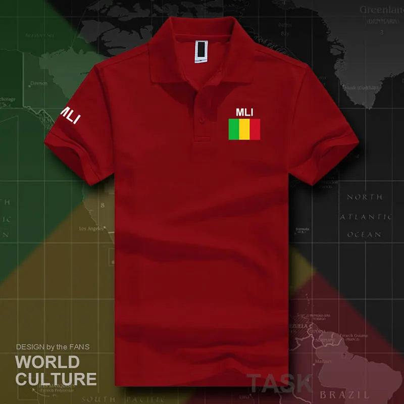Republic of Mali polo shirts men short sleeve white brands printed for country 2017 cotton nation team flag new MLI Malian ML