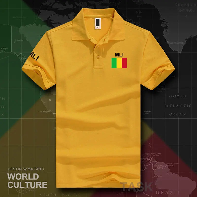 Republic of Mali polo shirts men short sleeve white brands printed for country 2017 cotton nation team flag new MLI Malian ML