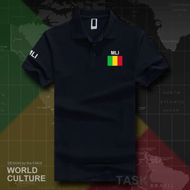 Republic of Mali polo shirts men short sleeve white brands printed for country 2017 cotton nation team flag new MLI Malian ML