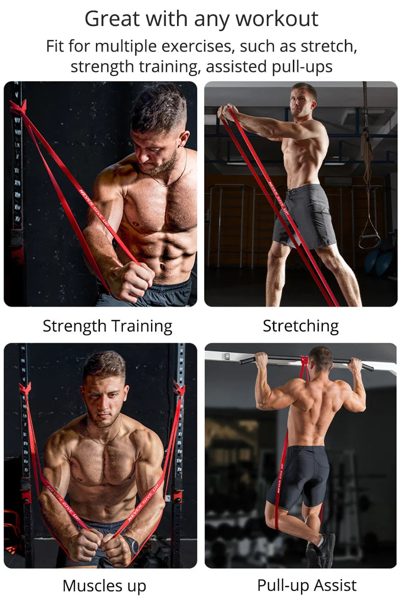 Resistance Band 20Cm Long Exercise Bands for Sports Pull Up Yoga Stretch Expander Loop Fitness Tape Training Elastic Rubber Gum