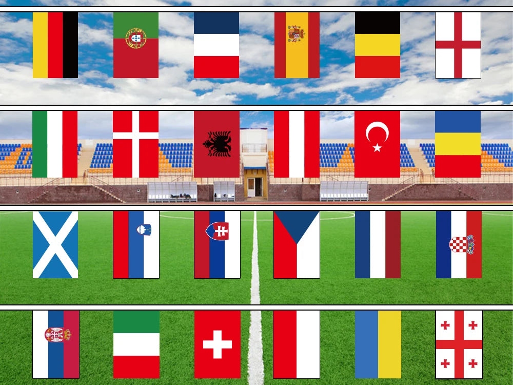xvggdg 24/100 world Countries cup 14x21cm National banner String Flag Countries Around The World Nations Flag For Party