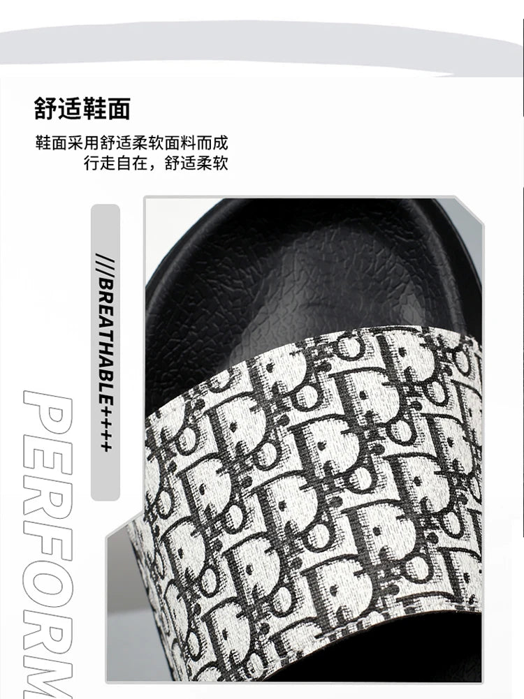 Men's Slippers Beach Slippers Slip-On Sandals39-45 2025Summer Breathable Season Comfortable Sneaker