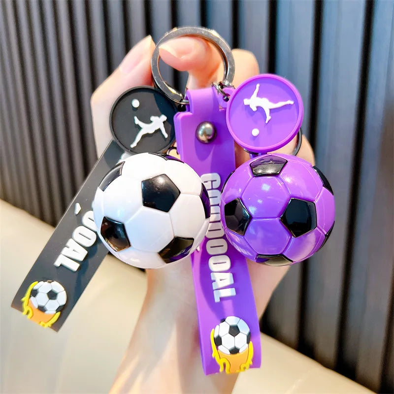 Football Keychain For Fan PVC Soft Glue Soccer Pendant Keychain Accessories Bag Decoration World Cup Souvenirs Key Chain Gifts