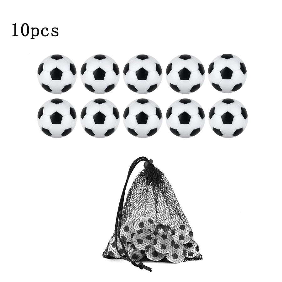 6/8/10-pack 32mm mini soccer balls for foosball tables, black pentagonal football machine accessories, small soccer balls
