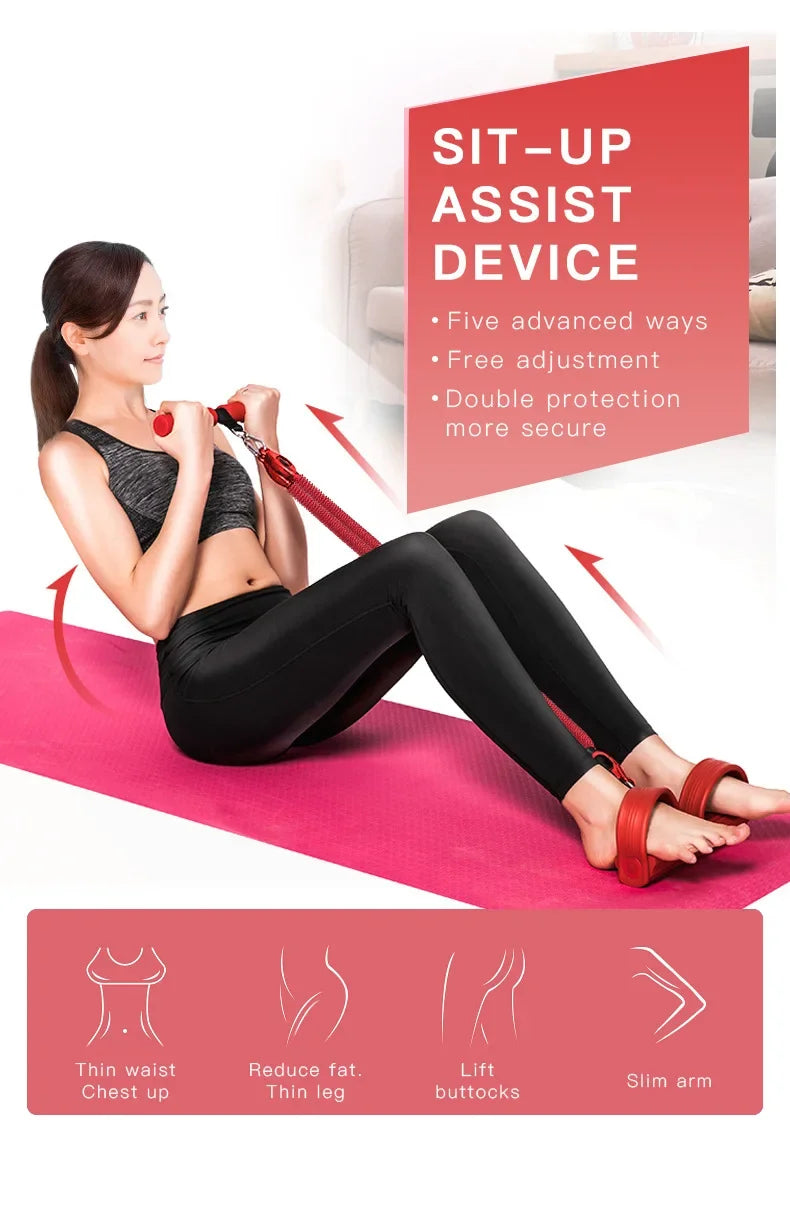 Fitness Pull Pedal Exercise At Home Fitness Exercise Resistance Band Sports Weight Loss Thin Belly Yoga Shaping Exerciser