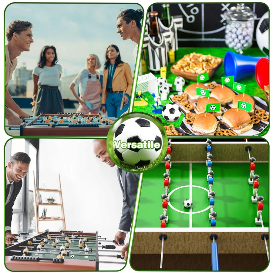 6/8/10-pack 32mm mini soccer balls for foosball tables, black pentagonal football machine accessories, small soccer balls