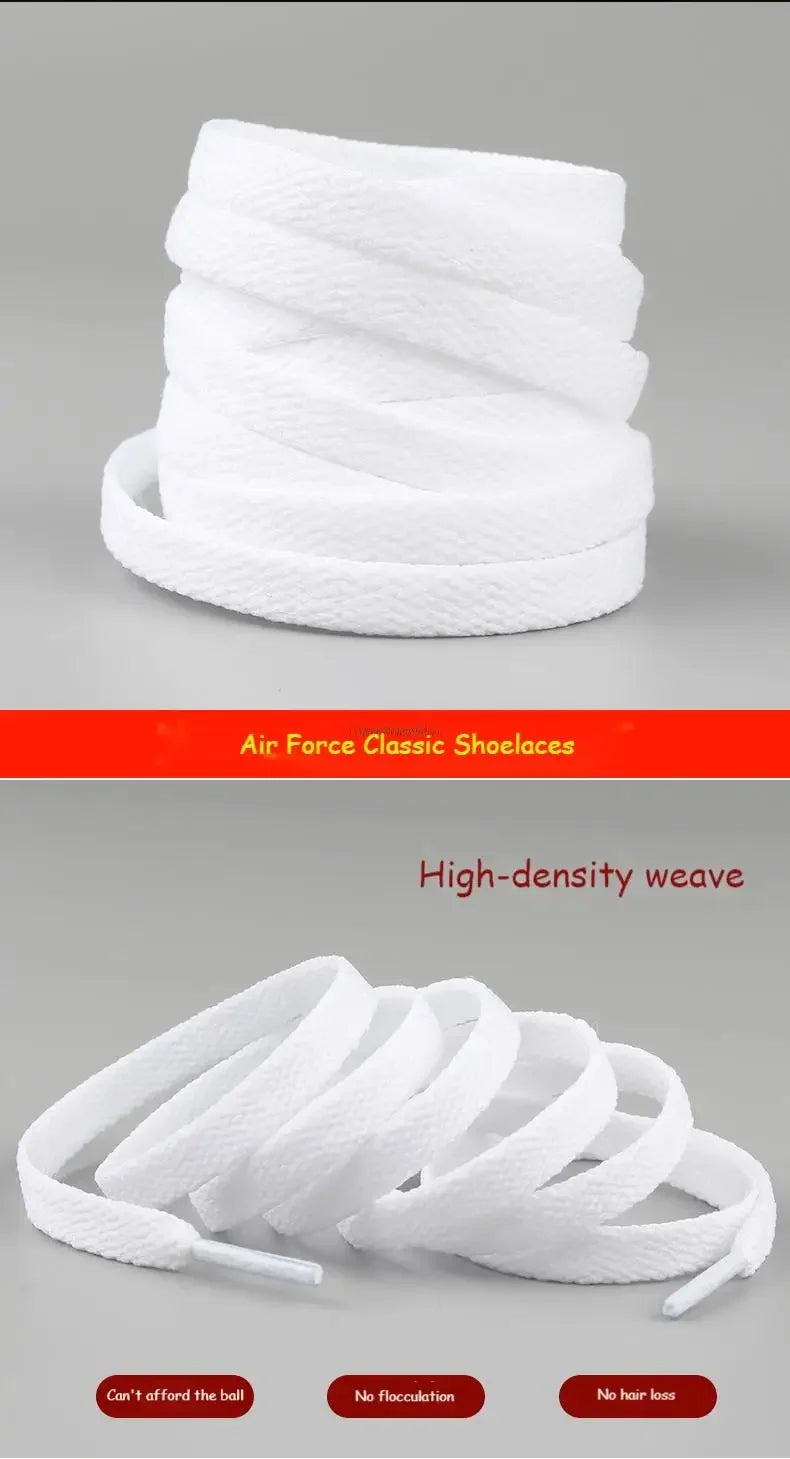 Original AF1 Shoelaces Combination White Flats Laces and Shoe Decoration Suit Sneaker Shoelace Air Force One Shoes Accessories