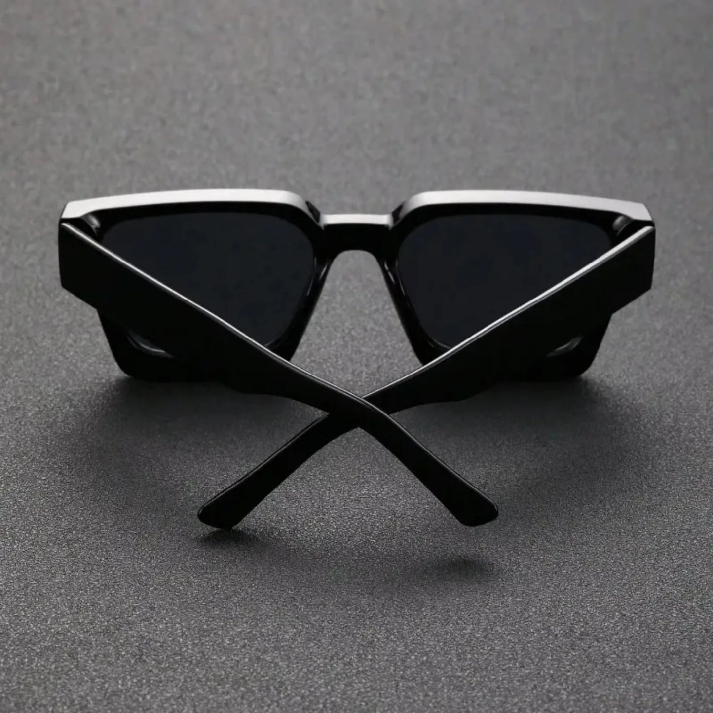 1PC Unisex Plastic Fashion Square Frame Sunglasses For Street Photography And Beach Trips Driving Accessories