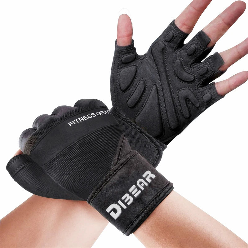 Bodybuilding Gym Gloves Weightlifting Dumbbell Kettlebell Pull Ups Workout Fitness Gloves For Man Women Crossfit Training