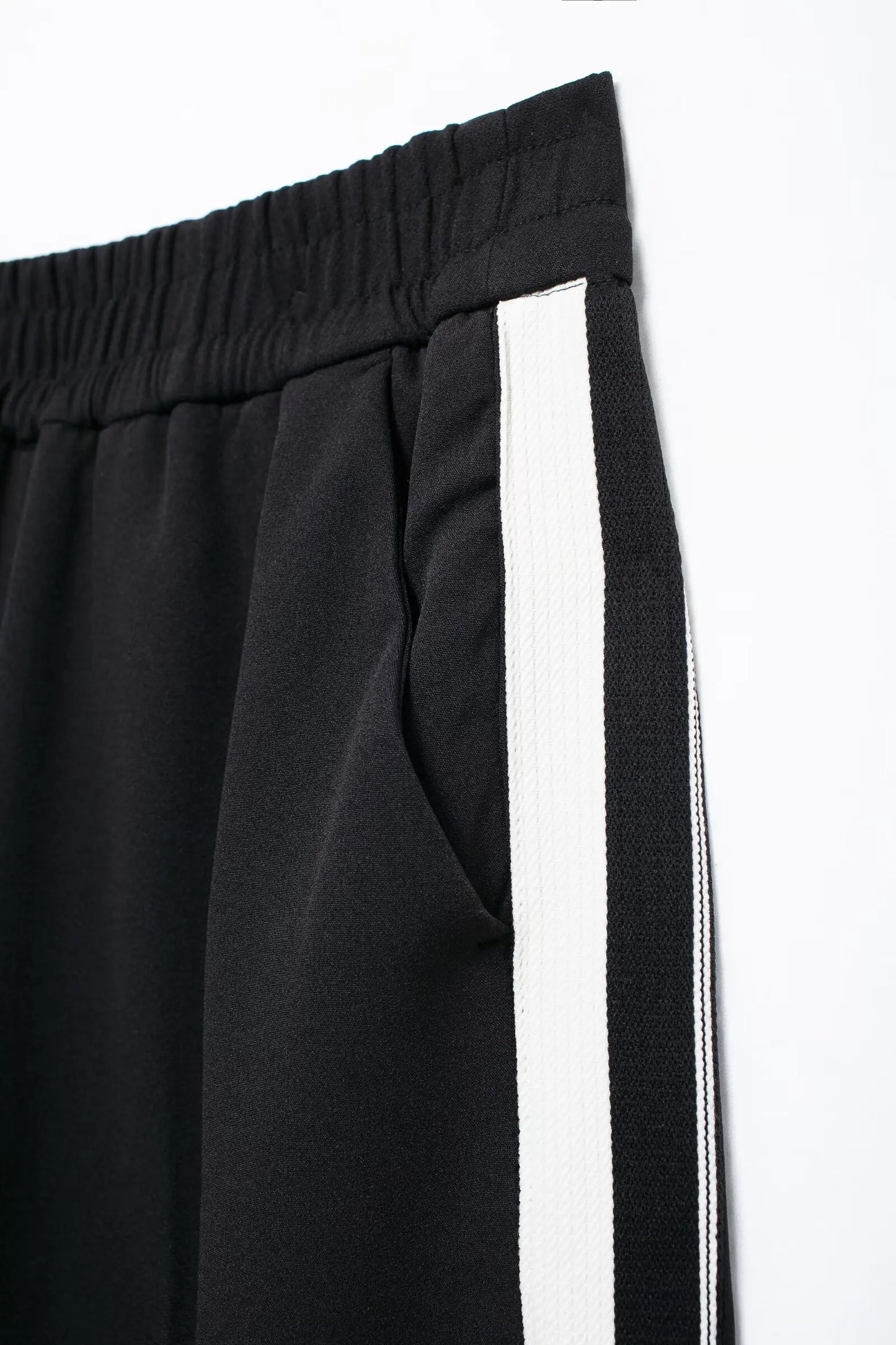 2024 New Women Casual Black Trousers Suits Sports Short Jacket + Female Vinatge Black White Patchwork Baggy Pants Street