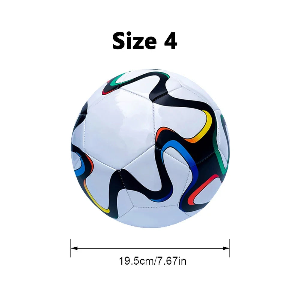 Professional Soccer Ball Size 4/5 Wear Resistant Machine-Stitched Football PU Sports Football Non Slip for Indoor Outdoor Play