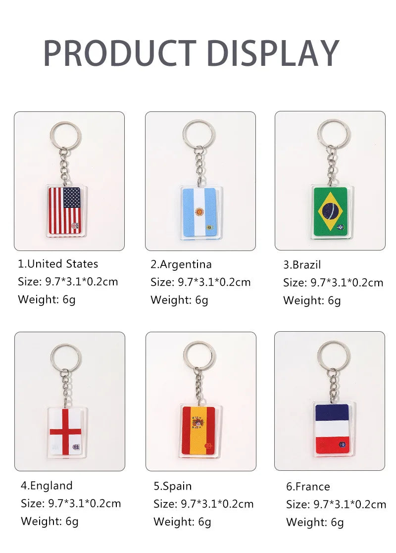 Creative Acrylic England brand Keychain Football World Cup Souvenir Acrylic Keychain Pendant