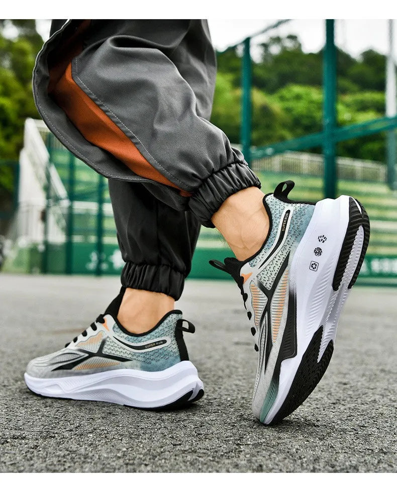 New Running Shoes Summer Tenis Masculino New Fitness Test Middle School Students Bounce Cushioning Sneakers Men's Shoes
