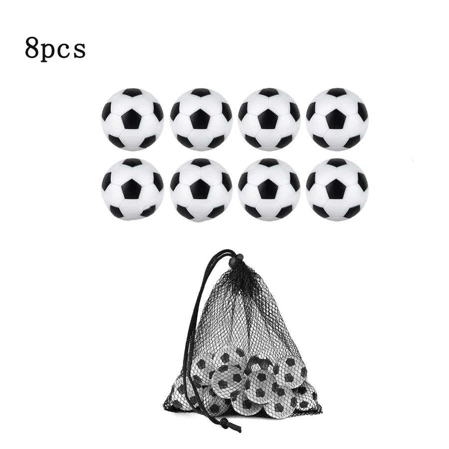 6/8/10-pack 32mm mini soccer balls for foosball tables, black pentagonal football machine accessories, small soccer balls
