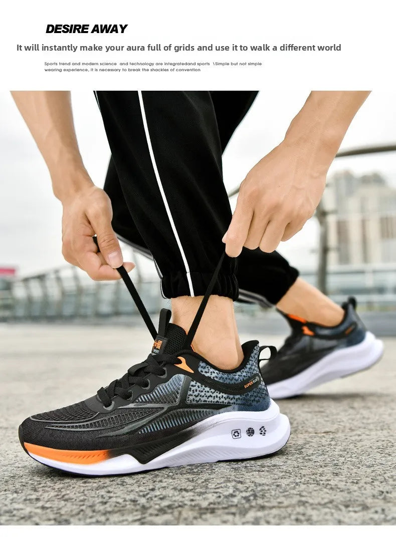 New Running Shoes Summer Tenis Masculino New Fitness Test Middle School Students Bounce Cushioning Sneakers Men's Shoes