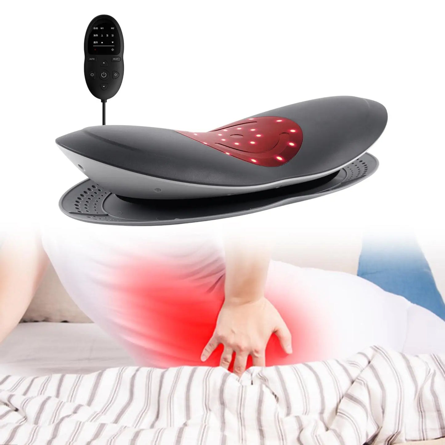 Traction Device, Massager for Women Men Relaxation Portable Sturdy for Lower Back Electric Back Stretcher