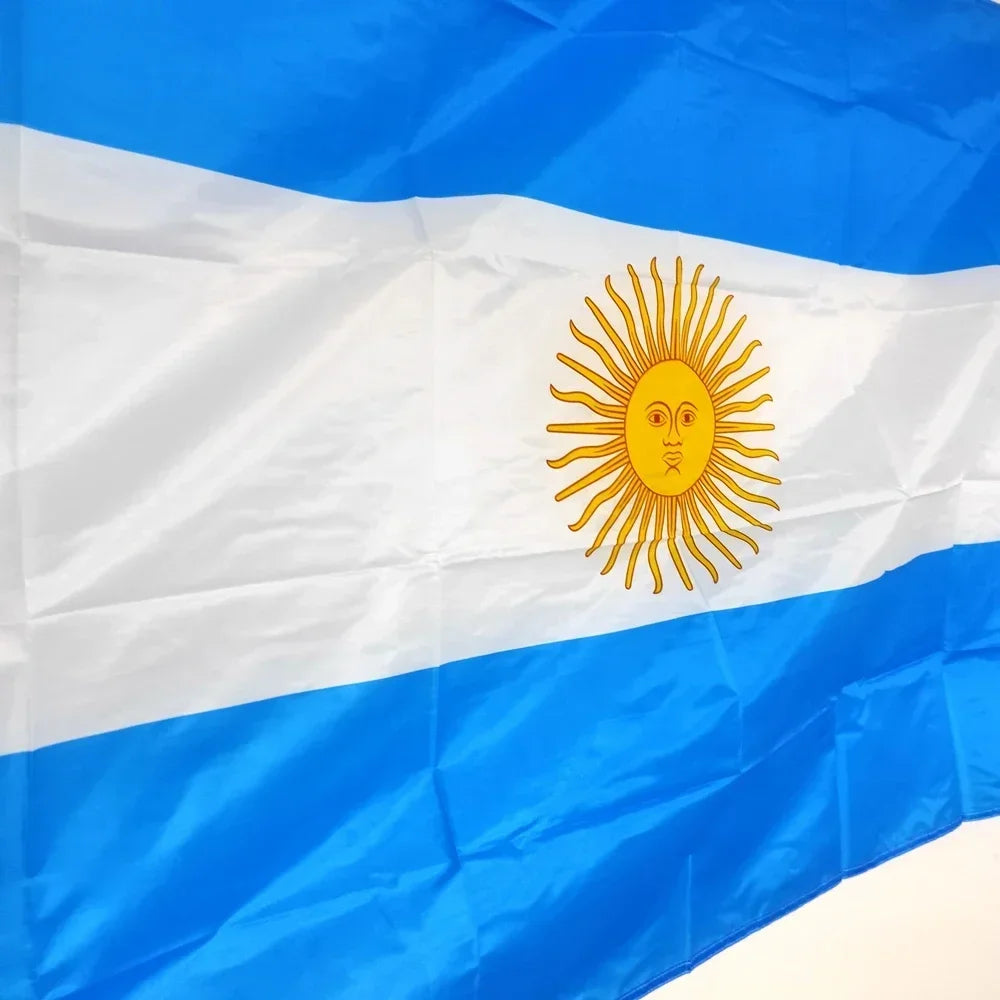 Argentina National Flag 3x5ft (90x150cm) Premium Polyester Outdoor/Indoor Flag for Sports Events & World Cup Decor