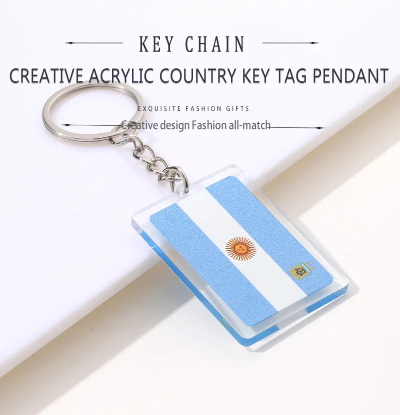 Creative Acrylic England brand Keychain Football World Cup Souvenir Acrylic Keychain Pendant