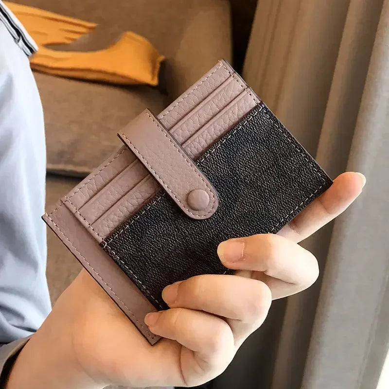 Women Short Small Wallets Fold Card Holder ID Bag Coin Purse Ladies Wallets Anti-degaussing driver's license card holder