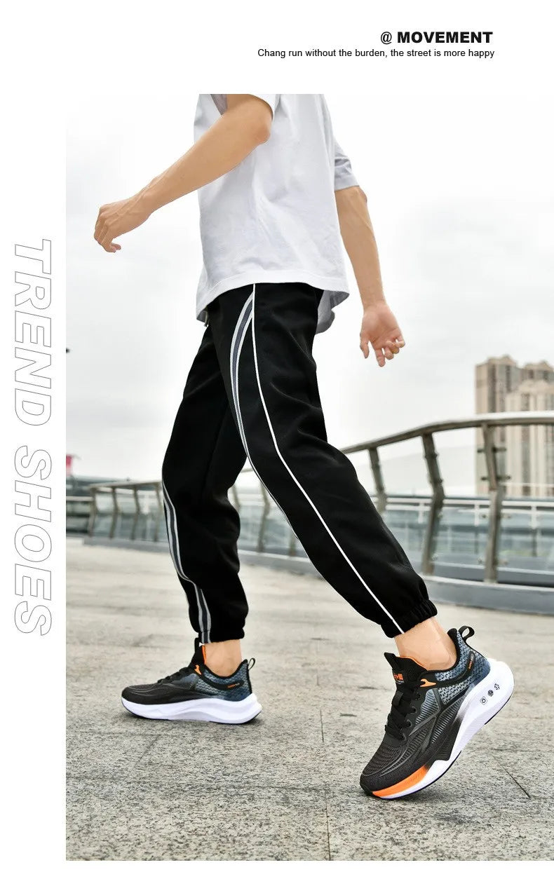 New Running Shoes Summer Tenis Masculino New Fitness Test Middle School Students Bounce Cushioning Sneakers Men's Shoes