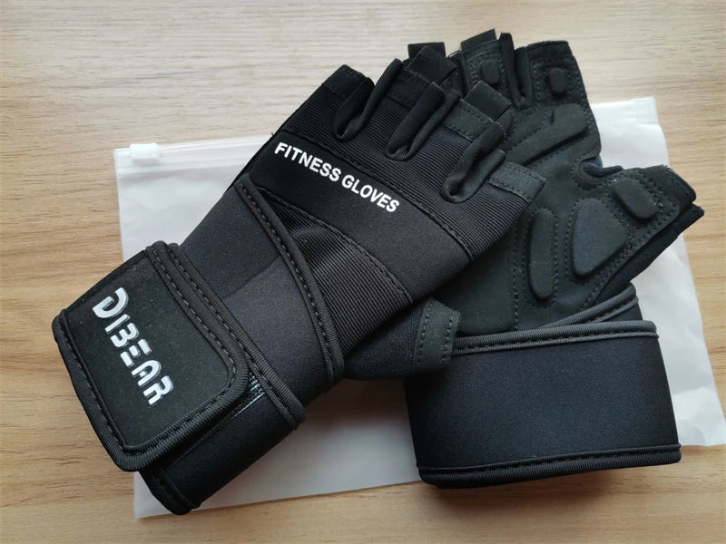 Bodybuilding Gym Gloves Weightlifting Dumbbell Kettlebell Pull Ups Workout Fitness Gloves For Man Women Crossfit Training