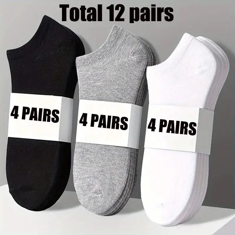 10/20/30/40/60 Pairs Of Unisex Solid Color Socks Comfy Breathable Soft Sweat Absorbent Socks For Daily And Outdoor Wearing