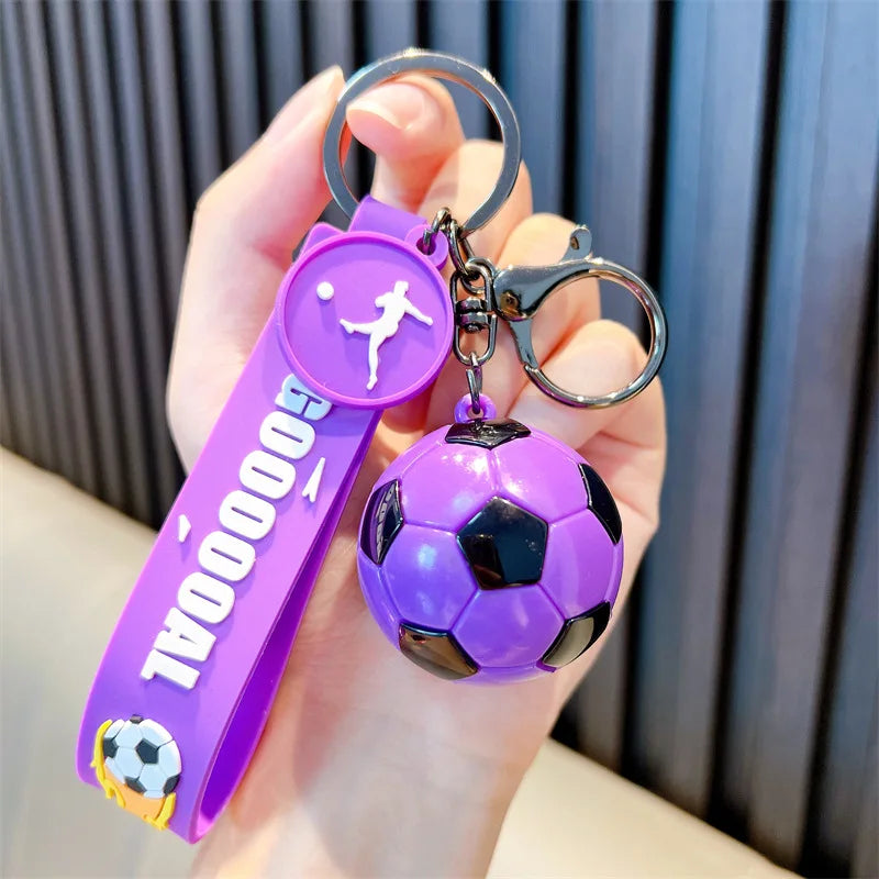 Football Keychain For Fan PVC Soft Glue Soccer Pendant Keychain Accessories Bag Decoration World Cup Souvenirs Key Chain Gifts