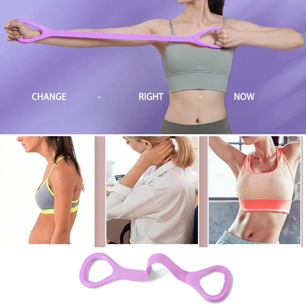 8-shaped Fitness Resistance Band Sports Workout Elastic Band Home Fitness Rubber Pull Rope Yoga Training Exercise Gym Equipment