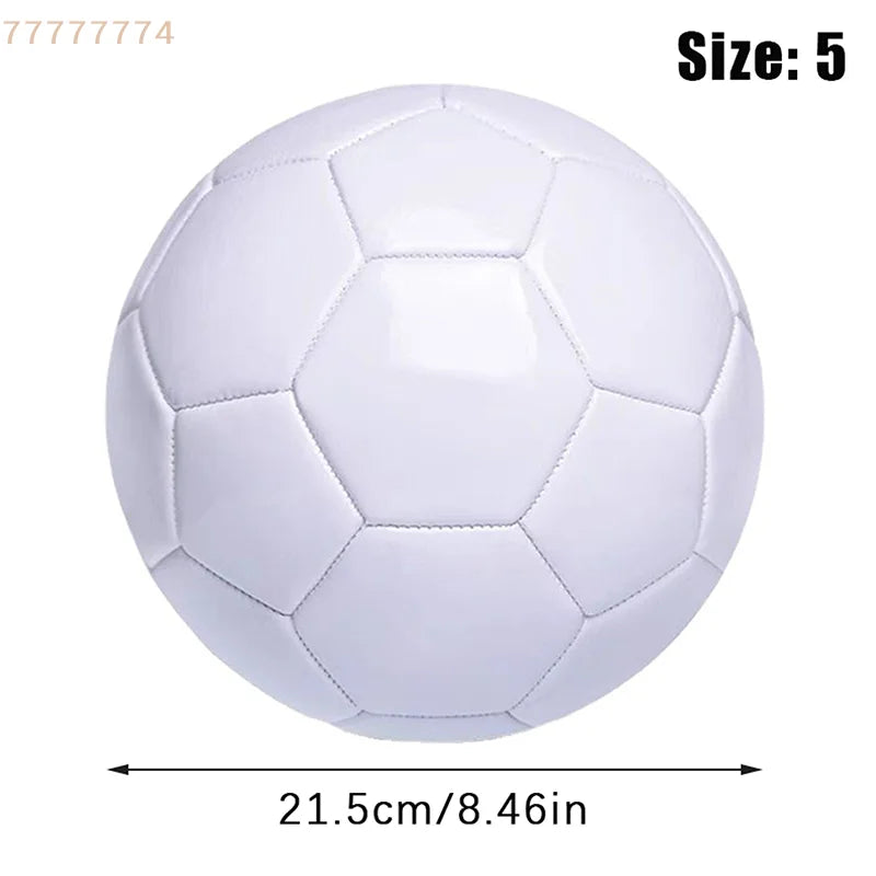 Lightweight PVC Football Toy for Kids & Adults Official Size Educational Sports Plaything DIY Gift White Soccer Ball Size 5
