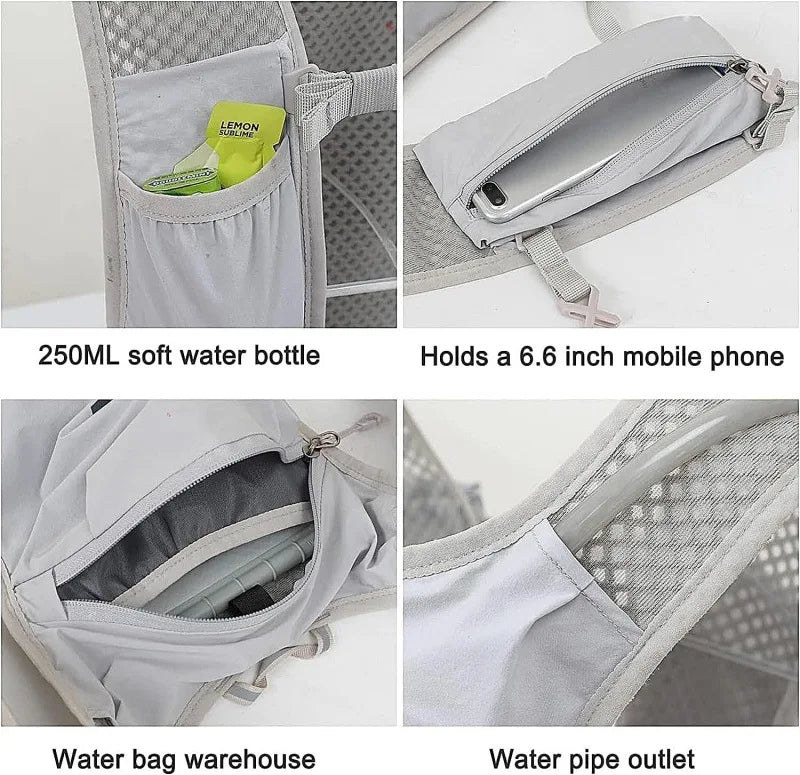 Cycling Running Hiking Vest Breathable Bicycle Cross-Country Marathon Sports Lightweight Multifunctional Outdoor Activity Gear