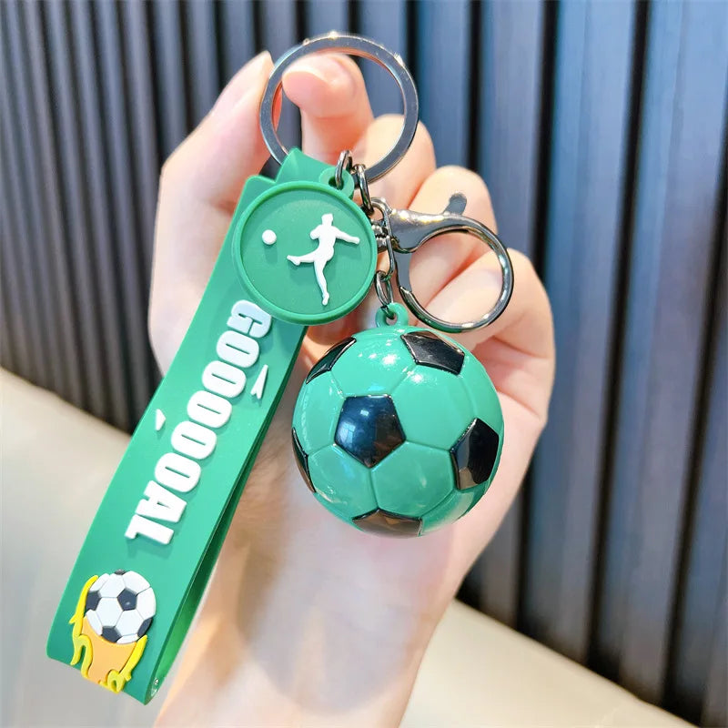 Football Keychain For Fan PVC Soft Glue Soccer Pendant Keychain Accessories Bag Decoration World Cup Souvenirs Key Chain Gifts