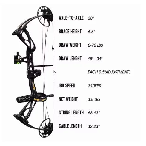 Sanlida Dragon X8 Compound Bow set Adjustable Draw Length Weight Archery Shooting Outdoor Sports