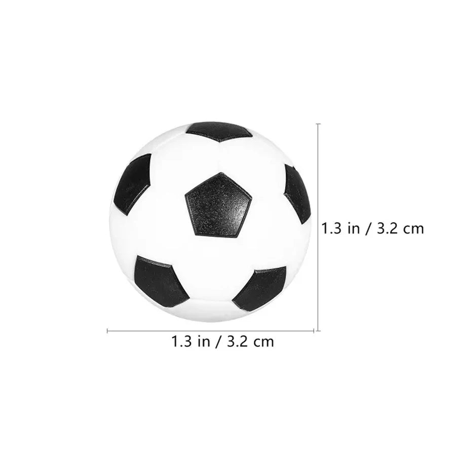 6/8/10-pack 32mm mini soccer balls for foosball tables, black pentagonal football machine accessories, small soccer balls