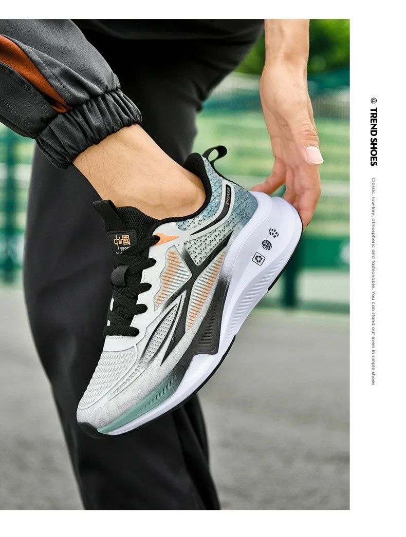 New Running Shoes Summer Tenis Masculino New Fitness Test Middle School Students Bounce Cushioning Sneakers Men's Shoes
