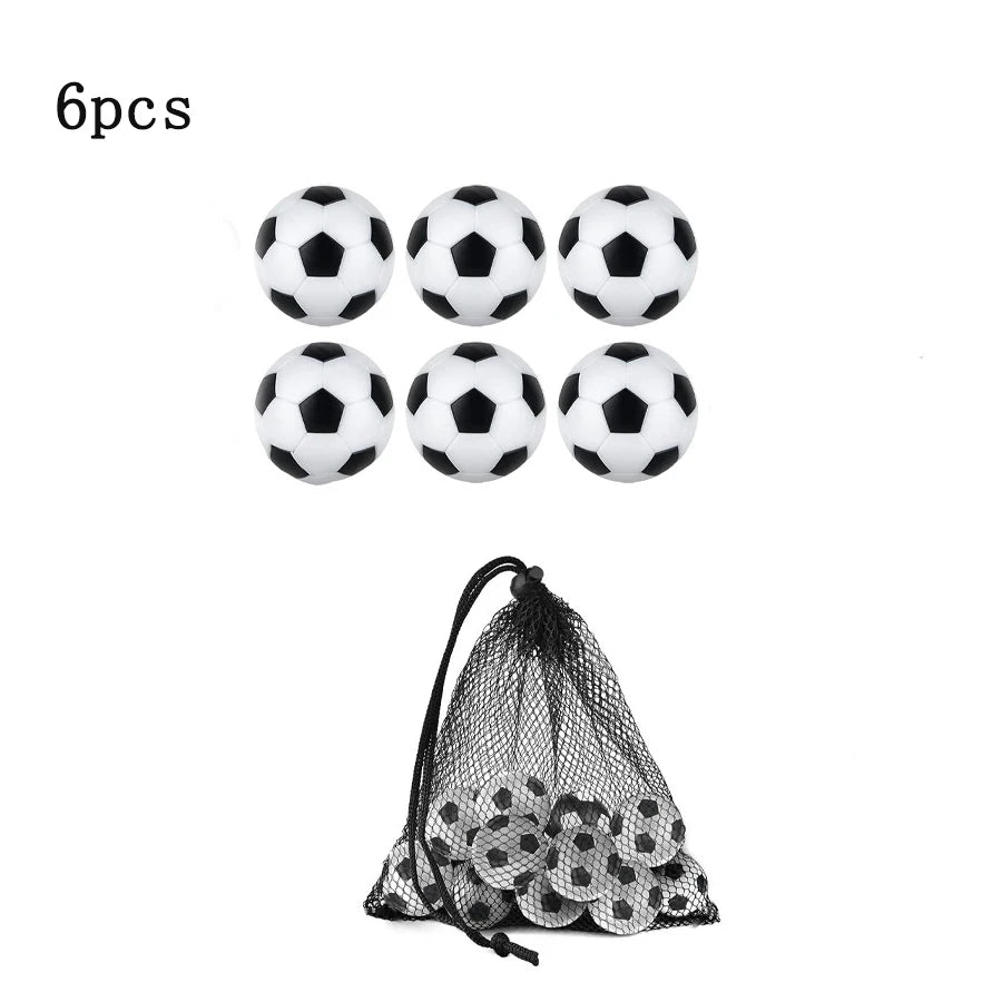 6/8/10-pack 32mm mini soccer balls for foosball tables, black pentagonal football machine accessories, small soccer balls