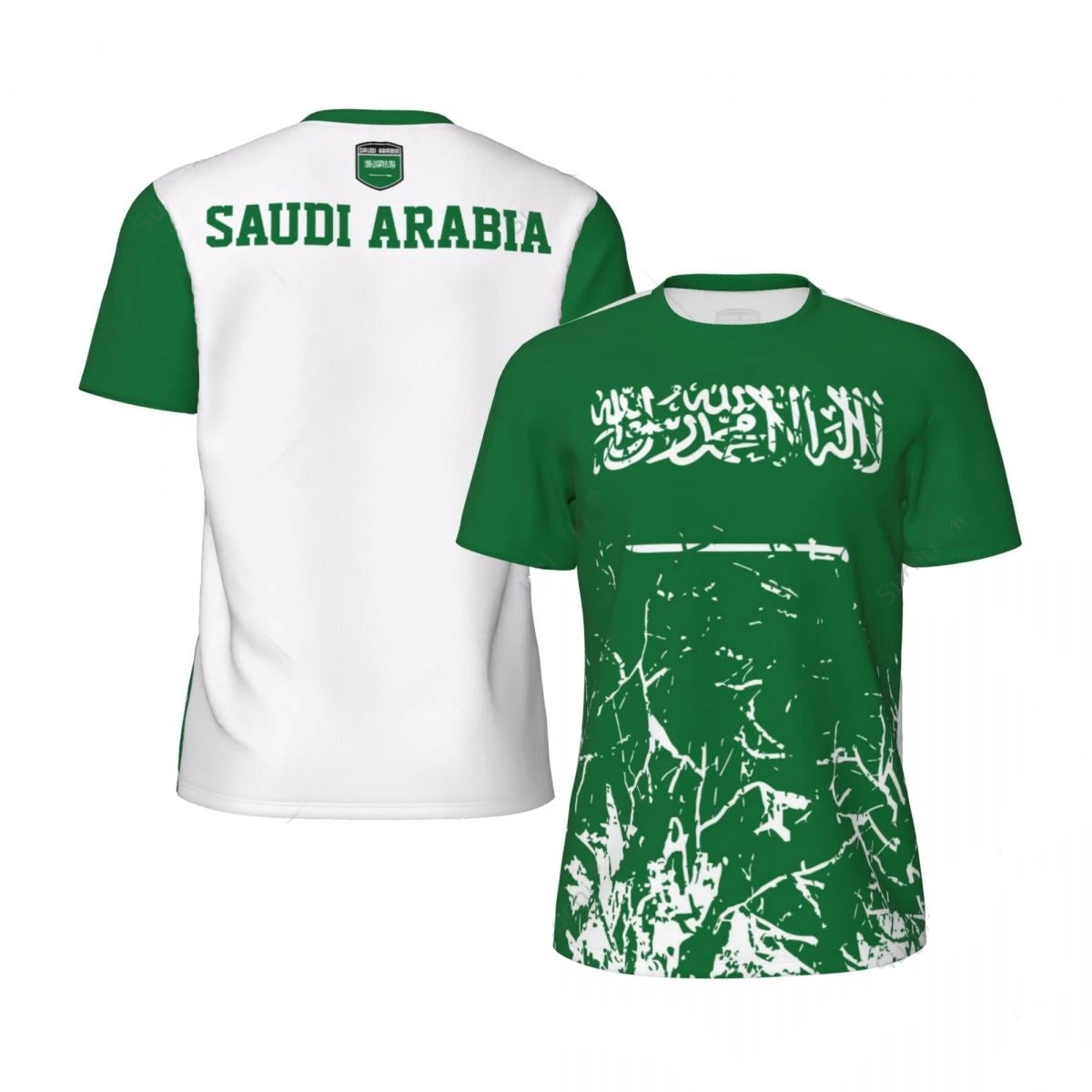2024 Cheap New Mens T Shirt Saudi Arabia Flag Football T-shirts 3D Printed Running Bike Sports Casual Tops Summer Man Clothes