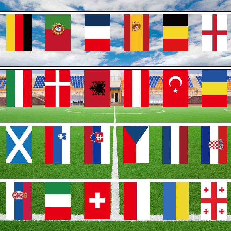 xvggdg 24/100 world Countries cup 14x21cm National banner String Flag Countries Around The World Nations Flag For Party