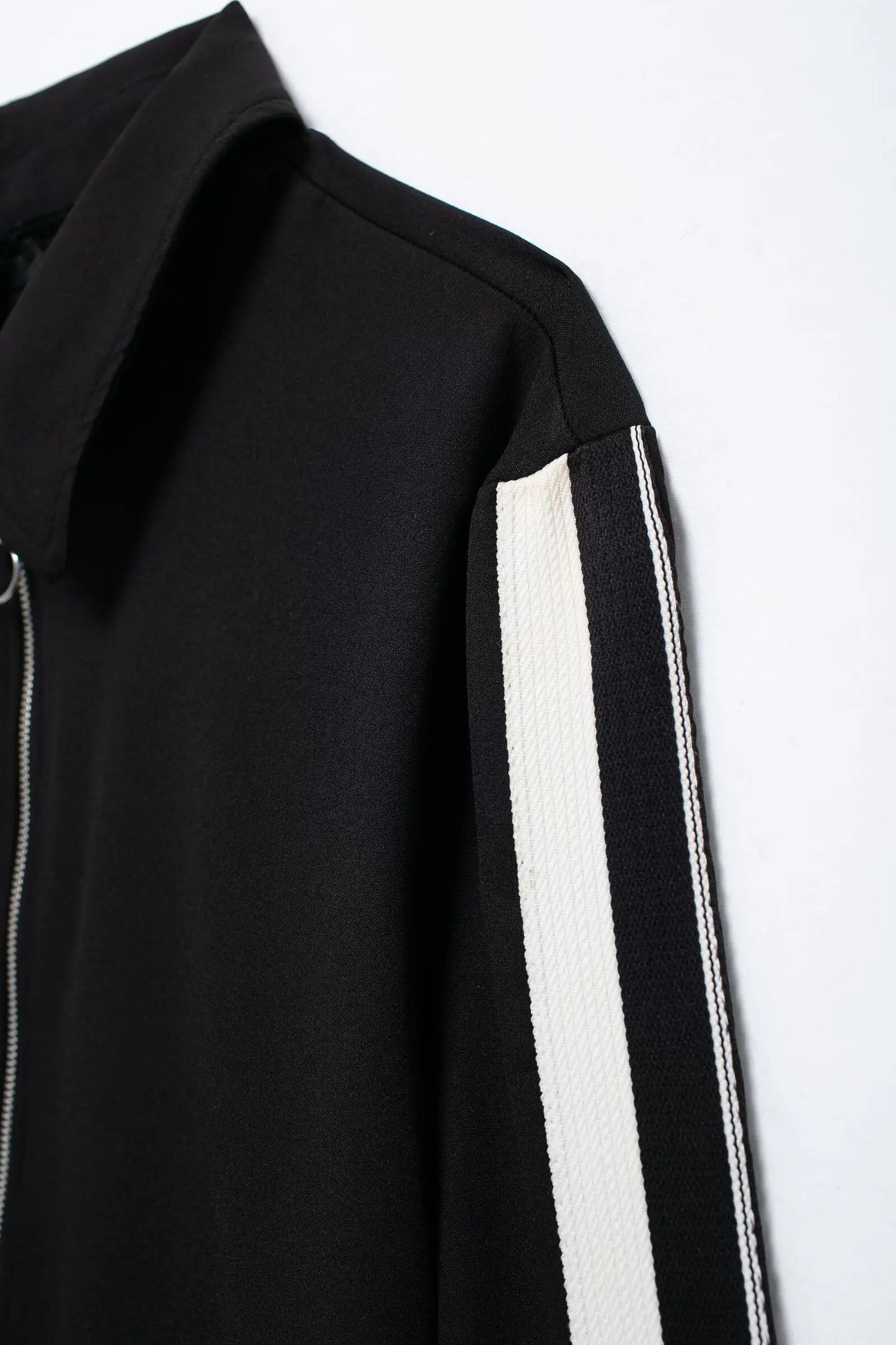 2024 New Women Casual Black Trousers Suits Sports Short Jacket + Female Vinatge Black White Patchwork Baggy Pants Street