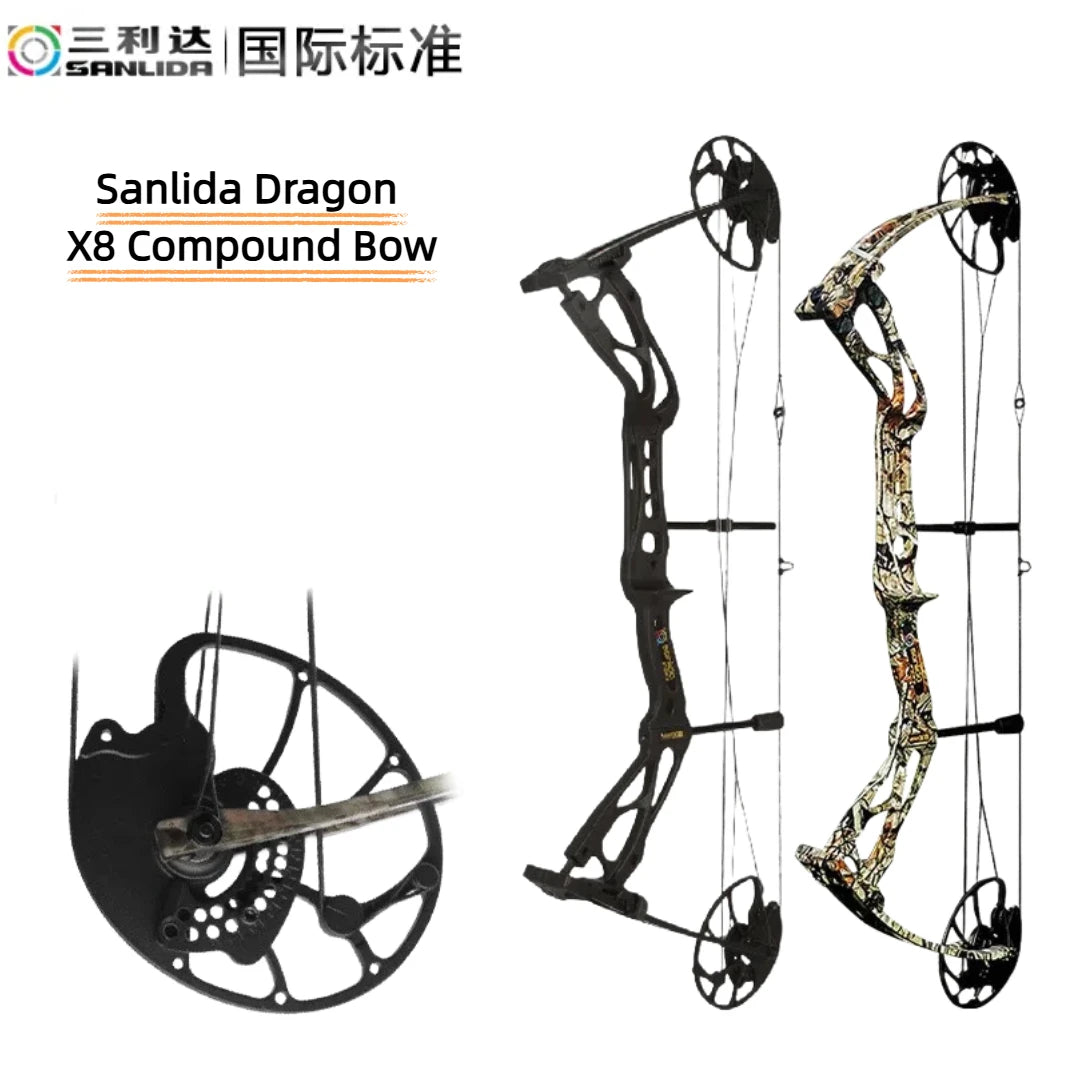 Sanlida Dragon X8 Compound Bow set Adjustable Draw Length Weight Archery Shooting Outdoor Sports