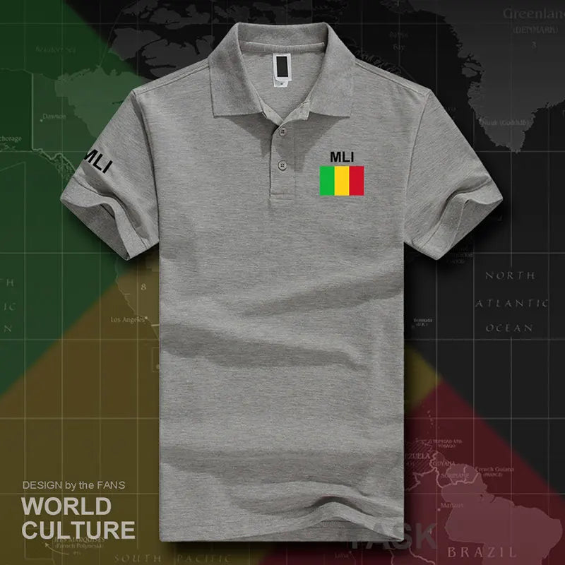 Republic of Mali polo shirts men short sleeve white brands printed for country 2017 cotton nation team flag new  MLI Malian ML