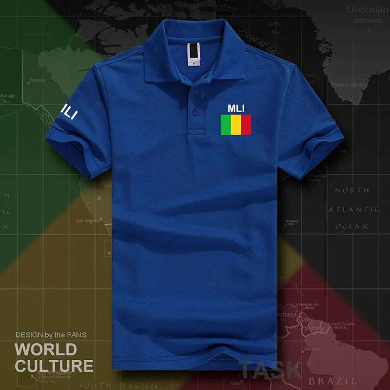 Republic of Mali polo shirts men short sleeve white brands printed for country 2017 cotton nation team flag new  MLI Malian ML