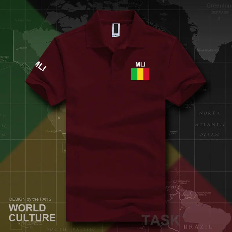 Republic of Mali polo shirts men short sleeve white brands printed for country 2017 cotton nation team flag new  MLI Malian ML