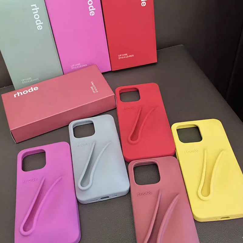 Luxury Lemontini Lipstick Make-up Soft Silicone Phone Case for IPhone 17 16 11 13 12 14 15 Pro Max Plus Portable Lip Gloss Cover