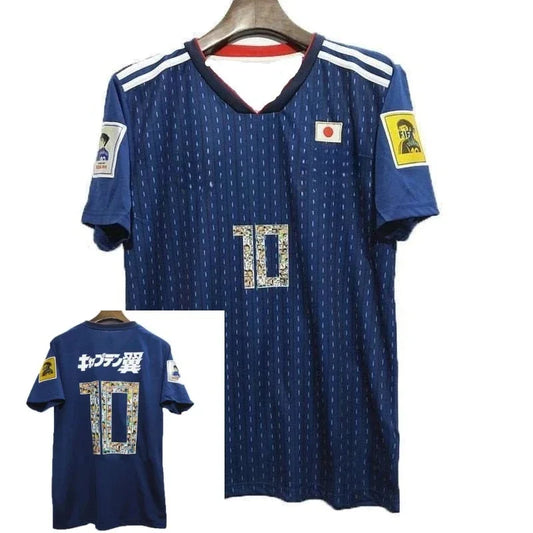 World Cup Japan Home Jersey National Team Animation Cartoon Version Short-sleeved Football Jersey Casual Sports Short-sleeved