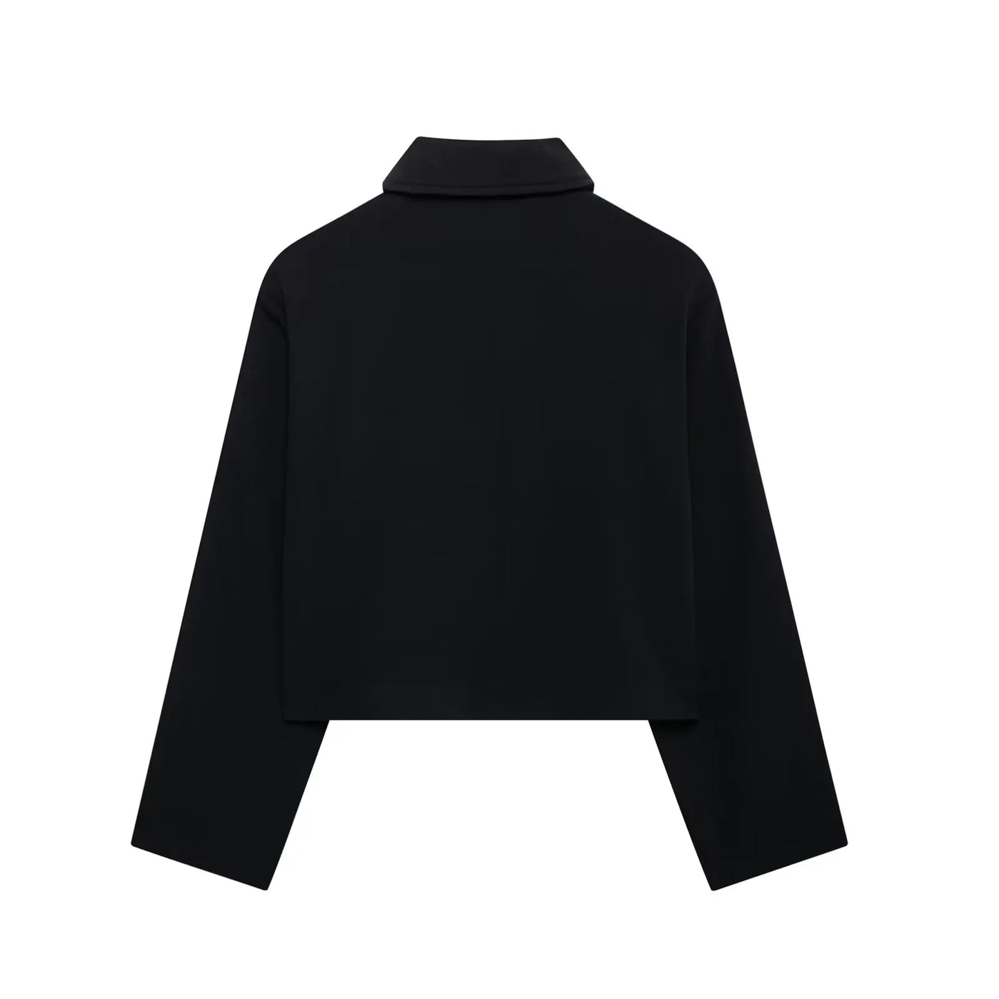 2024 New Women Casual Black Trousers Suits Sports Short Jacket + Female Vinatge Black White Patchwork Baggy Pants Street