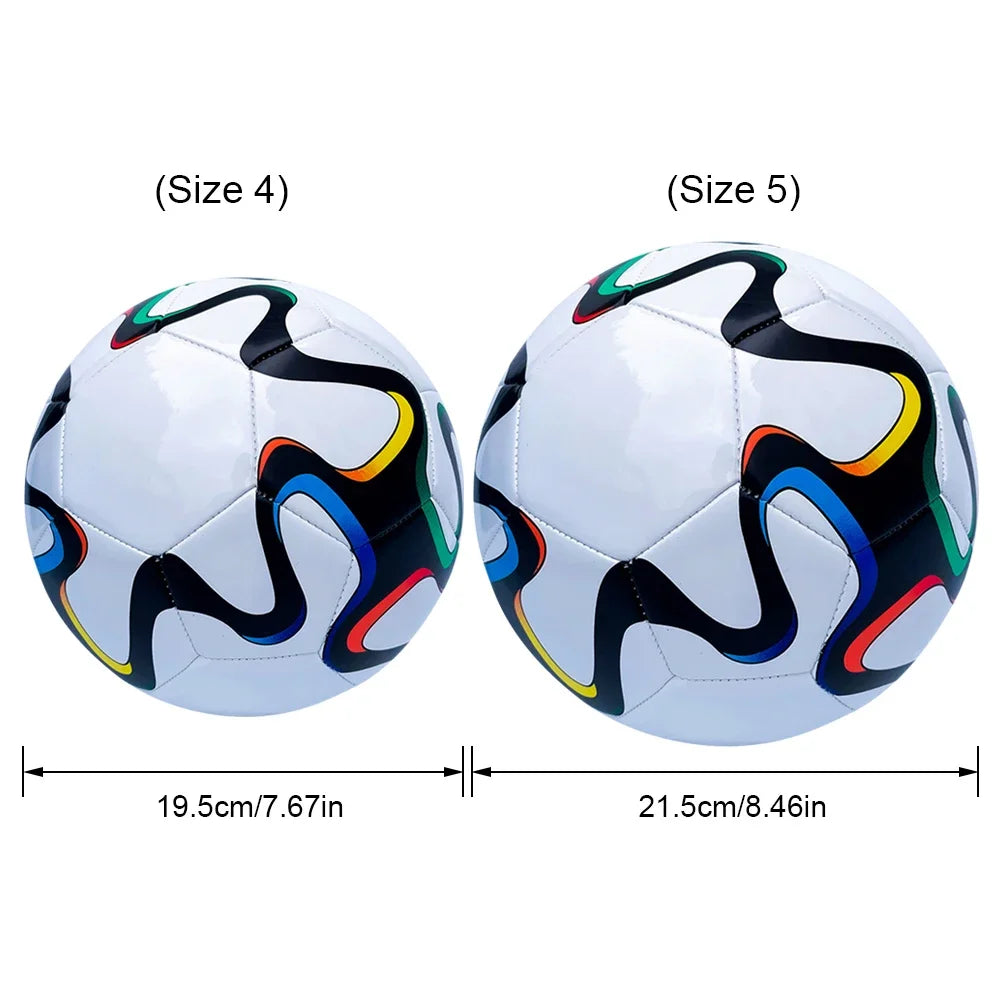 Professional Soccer Ball Size 4/5 Wear Resistant Machine-Stitched Football PU Sports Football Non Slip for Indoor Outdoor Play